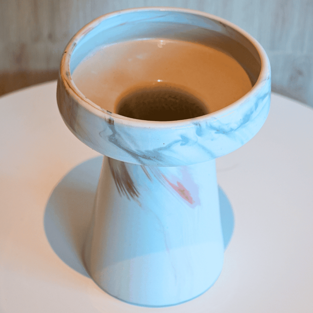 Rivius Caldria – Bình Gốm Vân Cẩm Thạch Dáng Nấm Tối Giản