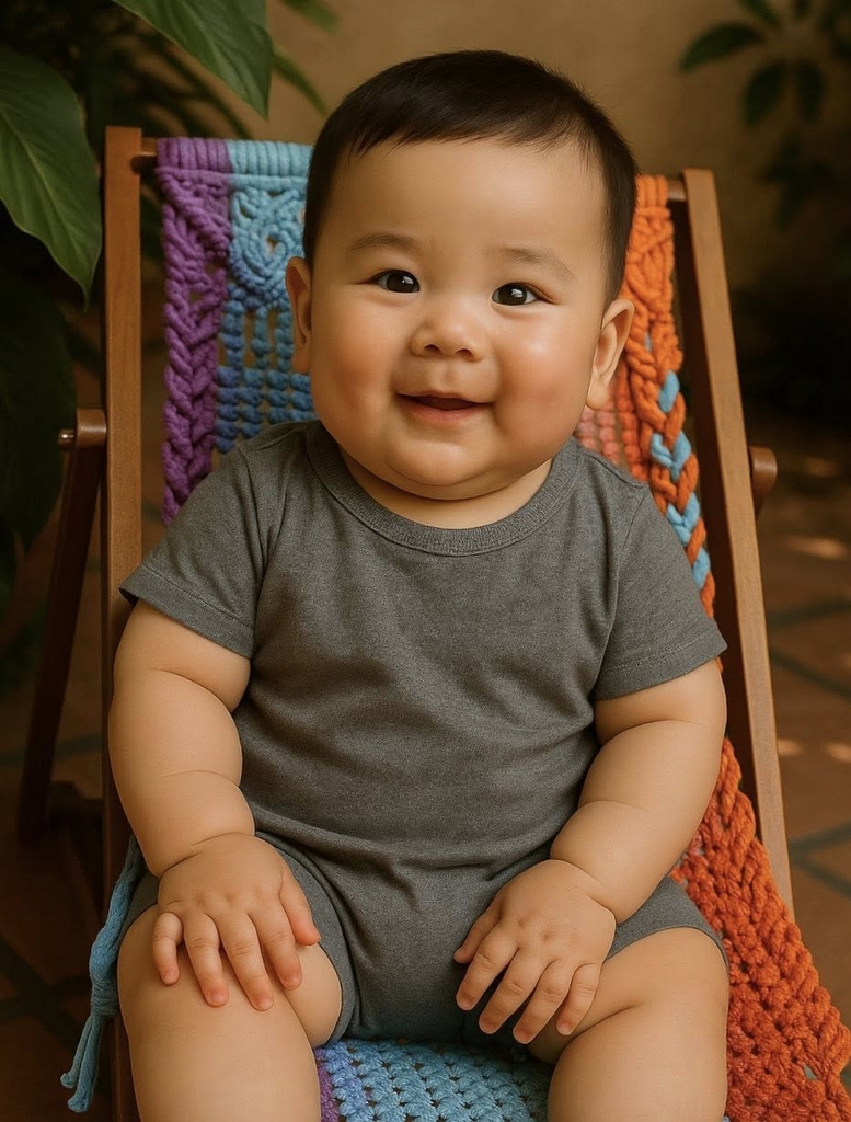 Rivius Prisma – Ghế Macrame Gỗ Gấp Đan Thủ Công Sắc Cầu Vồng