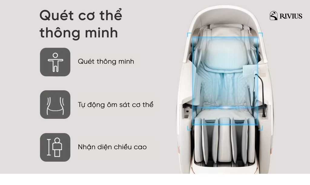 Rivius Auralis – Ghế Massage 4D Art Motion: Trải Nghiệm Cá Nhân Hóa Hoàn Hảo