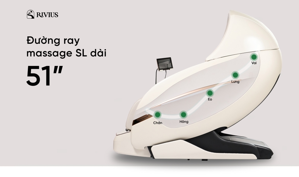 Rivius Auralis – Ghế Massage 4D Art Motion: Trải Nghiệm Cá Nhân Hóa Hoàn Hảo