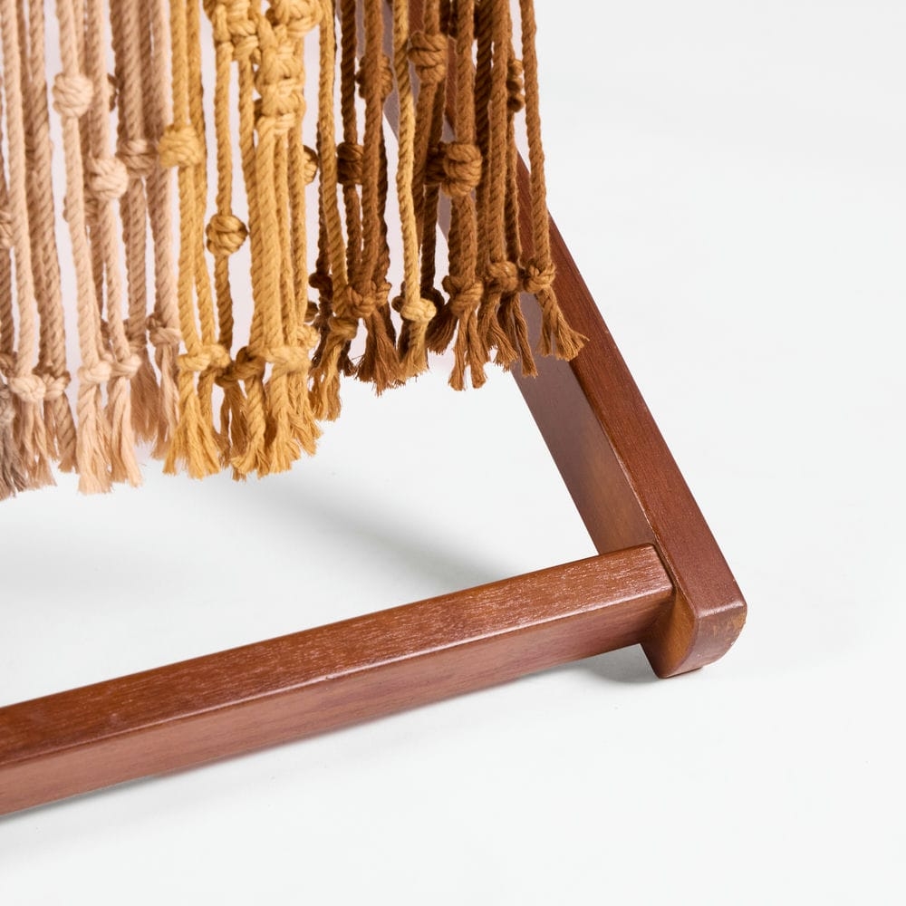 Rivius Prisma - Ghế Macrame gỗ gấp đan thủ công sắc cầu vồng Cỡ Lớn