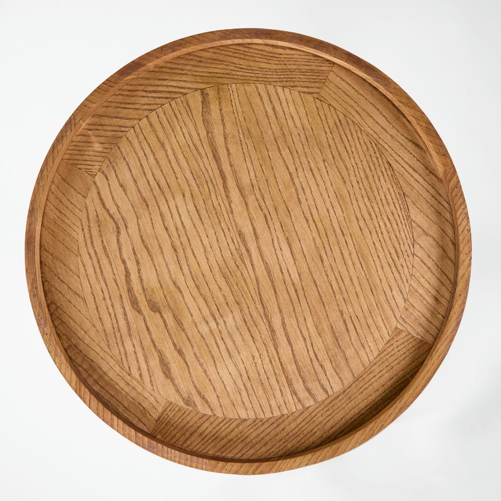 Rivius Turnelle – Bàn Tròn Chân Gỗ Chạm Khắc Điêu Khắc