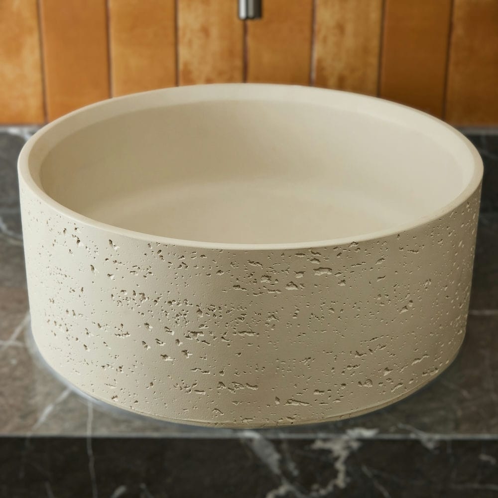 Rivius Mera - Lavabo Tròn Đá Tự Nhiên Tối Giản