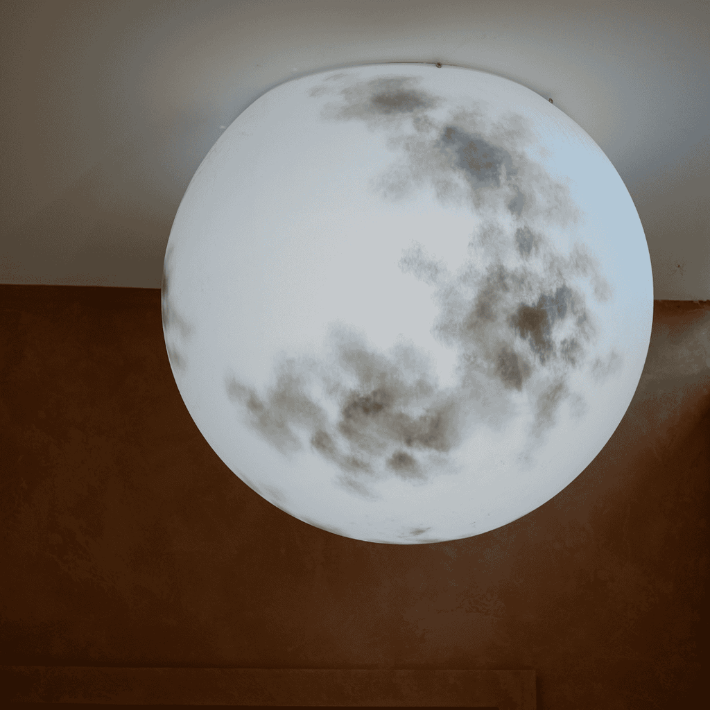 Rivius Lunelle – Đèn Ốp Trần Cầu Mờ Hiệu Ứng Ánh Trăng