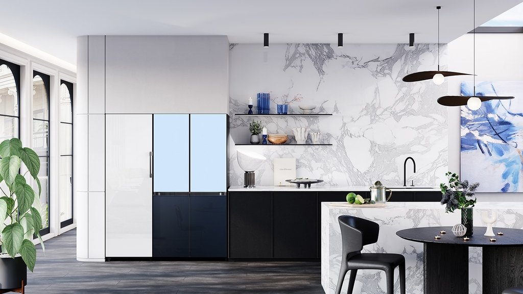 Mặt Tủ Bespoke (Tủ Lạnh 4 Cửa - Mặt Dưới) - Xanh Skyblue