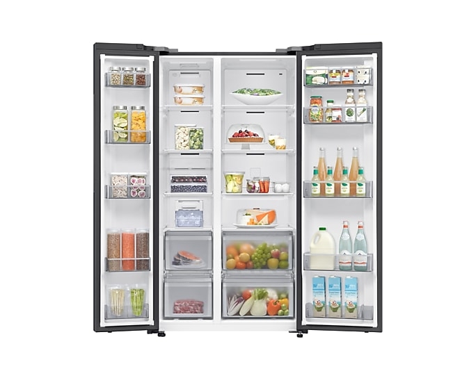 655L Tủ Lạnh Bespoke AI Side by Side -SpaceMax™, Đen