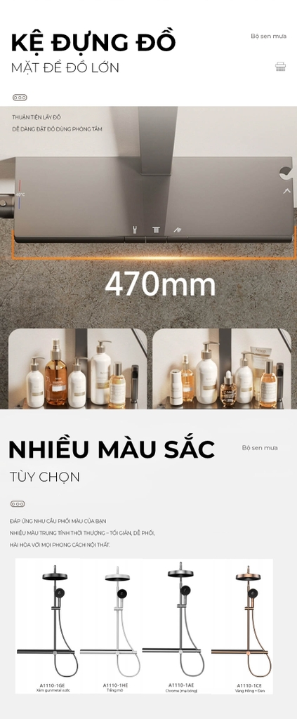 Rivius Aquadoré – Bộ Vòi Sen Sắc Hồng Vàng Trang Nhã