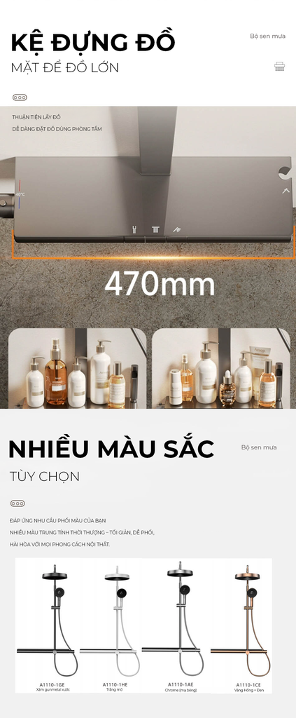 Rivius Aquadoré – Bộ Vòi Sen Sắc Hồng Vàng Trang Nhã