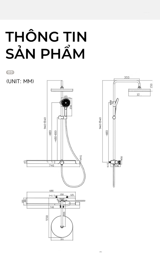 Rivius Aquadoré – Bộ Vòi Sen Sắc Hồng Vàng Trang Nhã