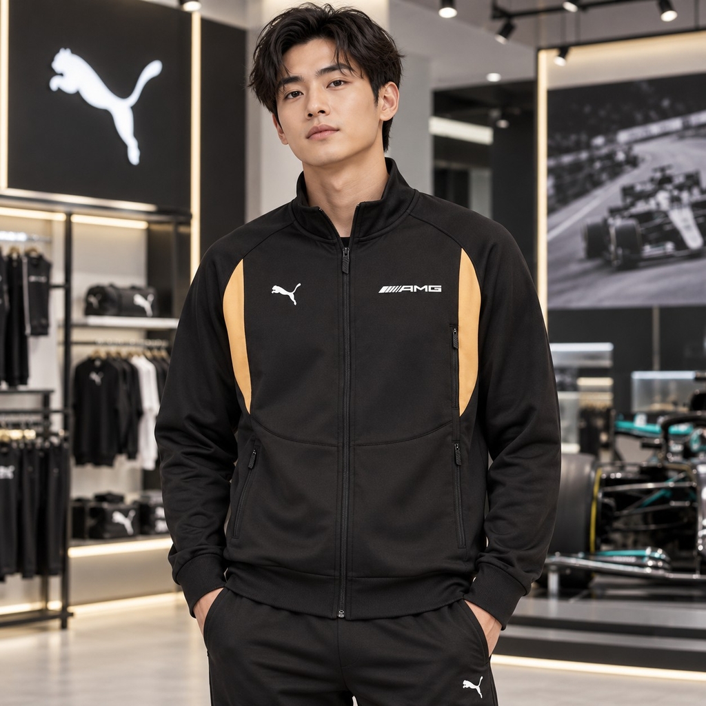 Áo Khoác Puma Chính Hãng - Mercedes-AMG Motorsport- Màu Đen | JapanSport 627421-05