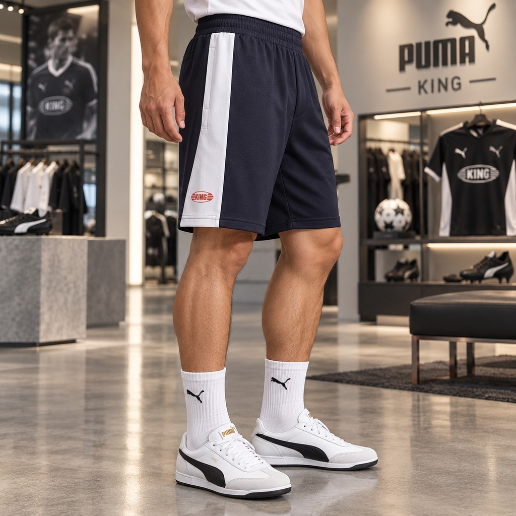 Quần Short Puma Chính Hãng - KING Top Men’s Football Sweat Shorts - Màu Navy | JapanSport 658989-07
