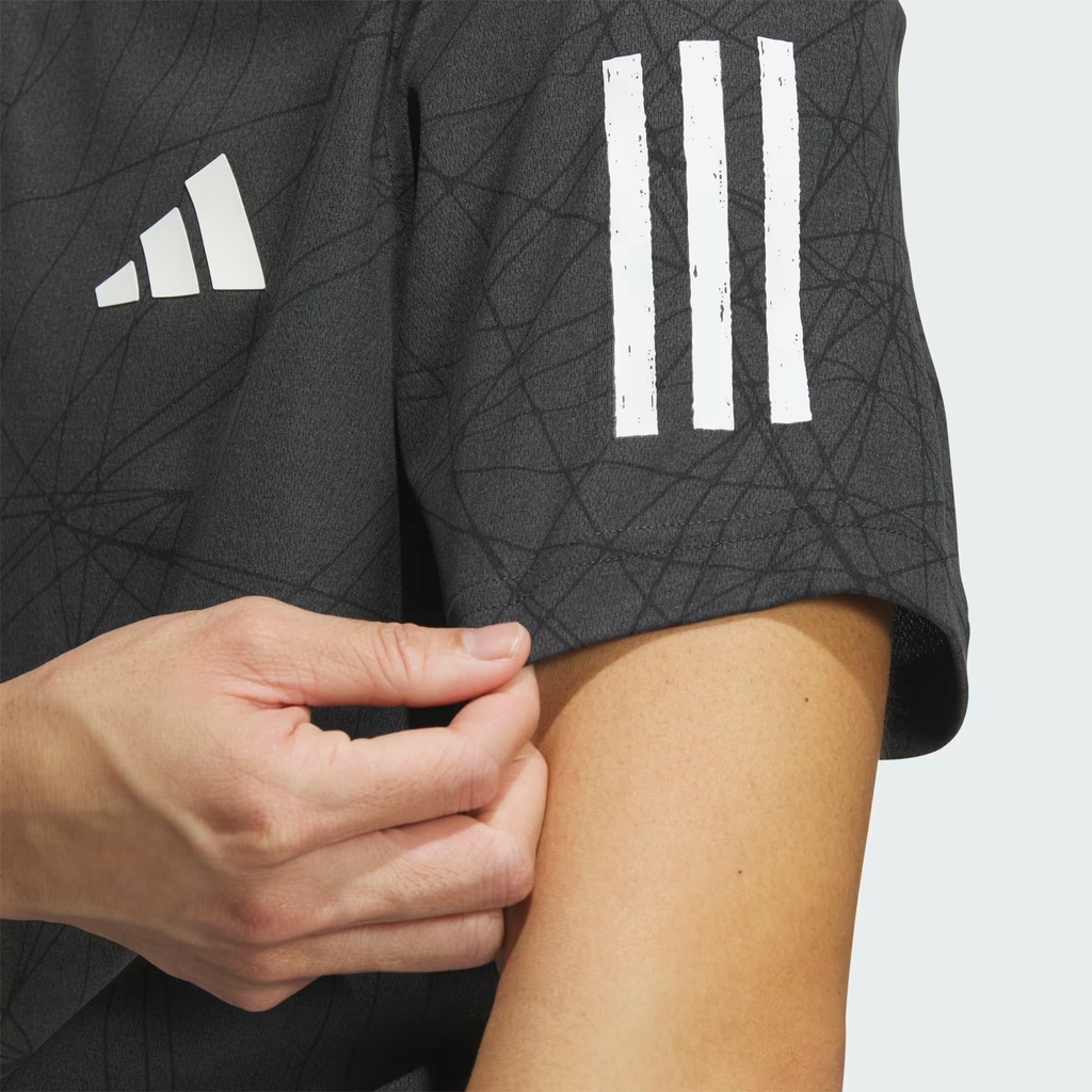 Áo Polo Adidas Chính Hãng - Raybeam Print Dry Short Sleeve - Màu Đen | JapanSport IN6600