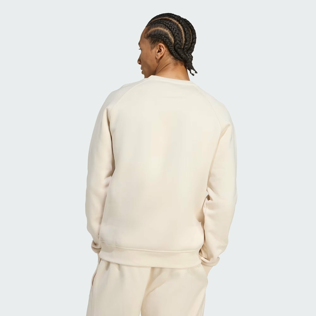 Bộ thể thao Adidas Chính Hãng - Trefoil Essentials Crew - Màu Be | JapanSport JW3526+KA0649