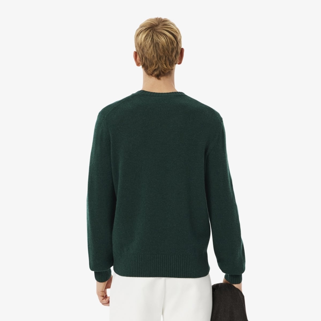 Áo Dài Tay Lacoste Chính hãng - Carded Wool Crew Neck Sweater - Màu Xanh | JapanSport  AH2916-51-YZP