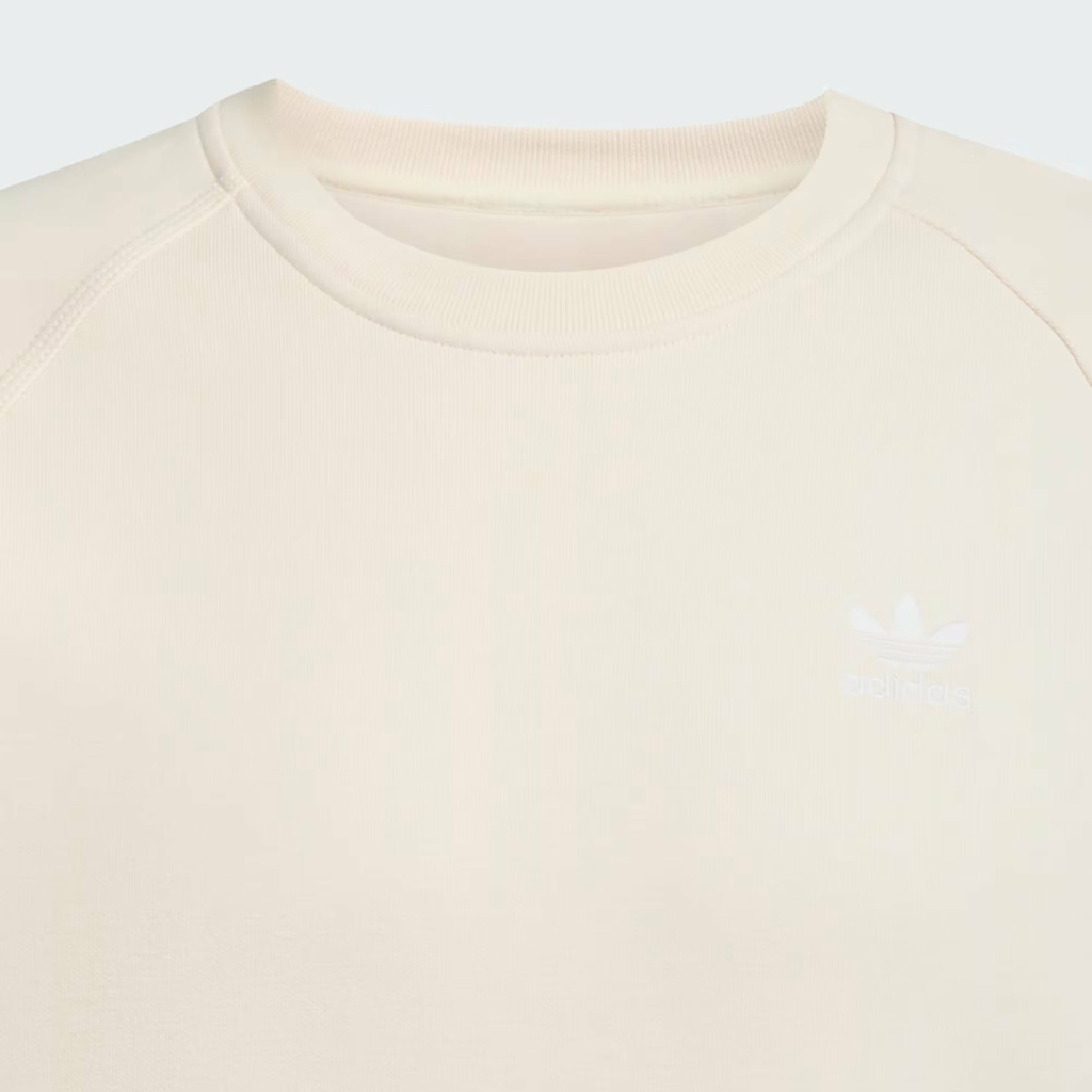 Bộ thể thao Adidas Chính Hãng - Trefoil Essentials Crew - Màu Be | JapanSport JW3526+KA0649