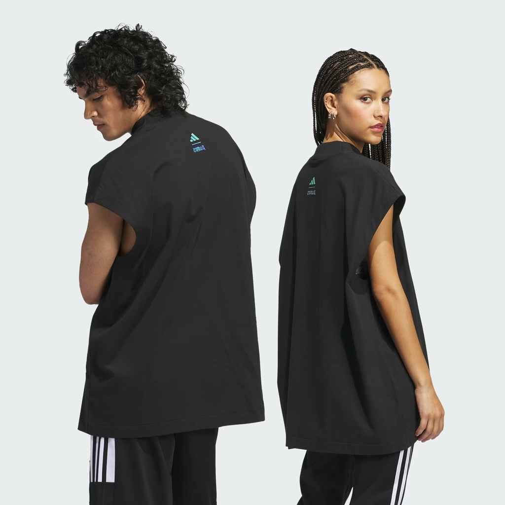 Áo ba lỗ Adidas Nam Nữ Chính Hãng - Pride Printed Cropped Tank Top - Màu Đen | JapanSport IW2725