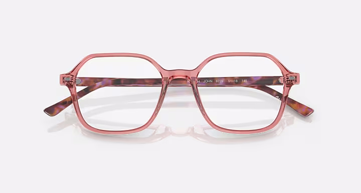 Kính Ray-Ban Nữ Chính hãng - RX5394 JOHN – Transparent Pink - Gọng Kính Hồng Trong Suốt | JapanSport