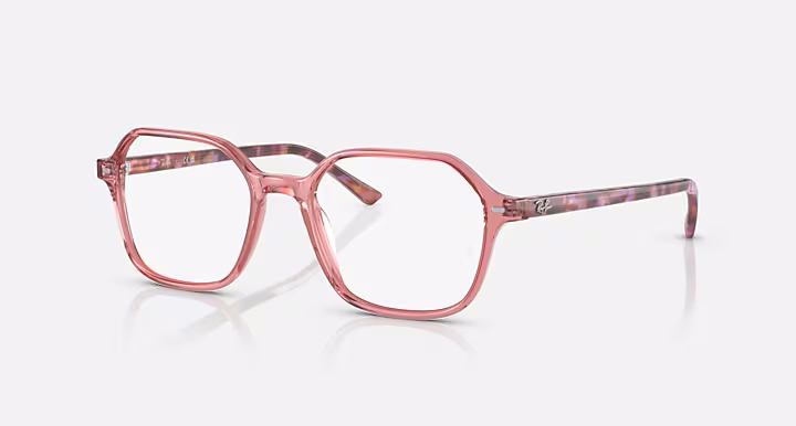 Kính Ray-Ban Nữ Chính hãng - RX5394 JOHN – Transparent Pink - Gọng Kính Hồng Trong Suốt | JapanSport