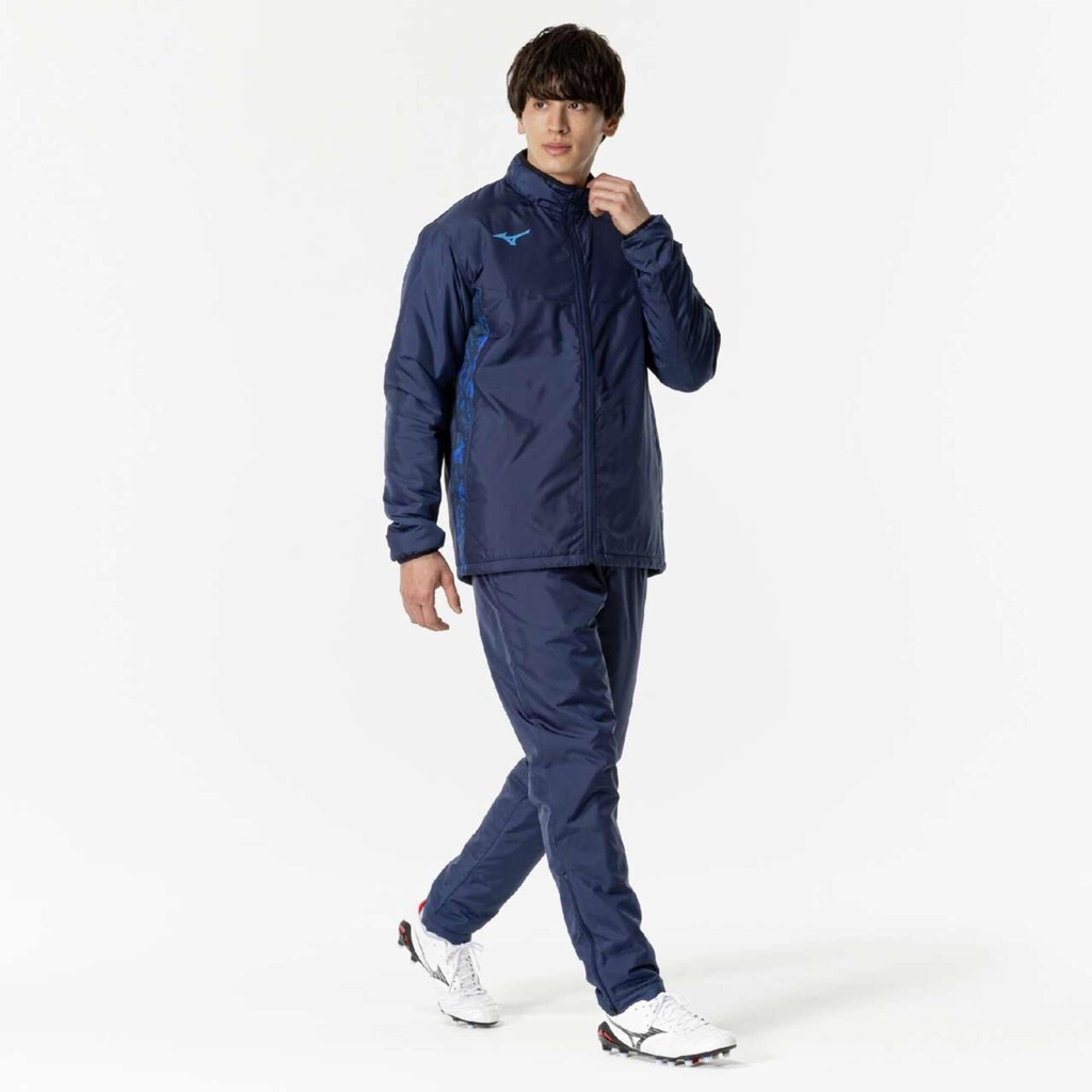 Áo Khoác Mizuno Chính Hãng - Soccer Warmer Jacket - Màu Xanh | JapanSport P2MEB520-11