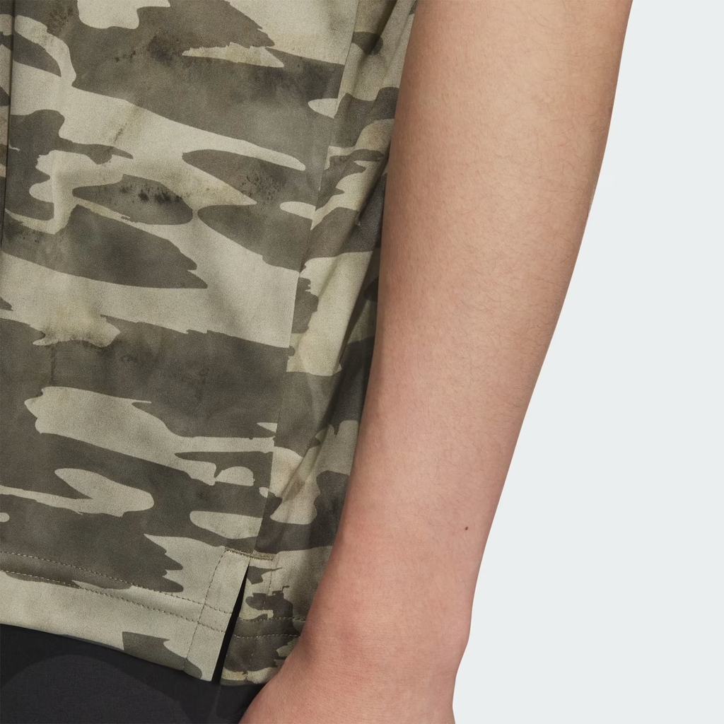 Áo Polo Adidas Nam Chính Hãng -  Sleeveless polo shirt with a printed design on the front - Màu Xanh | JapanSport JF6280