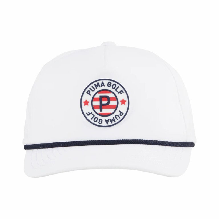 Mũ Puma Chính Hãng - Pars Stripes Rope Tech White Glow Headwear - Màu Trắng | JapanSport 025241-01