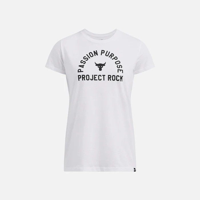 Áo phông Under Armour Nữ Chính hãng - Project Rock Payoff Short Sleeve - Màu Trắng | JapanSport 1389340-100