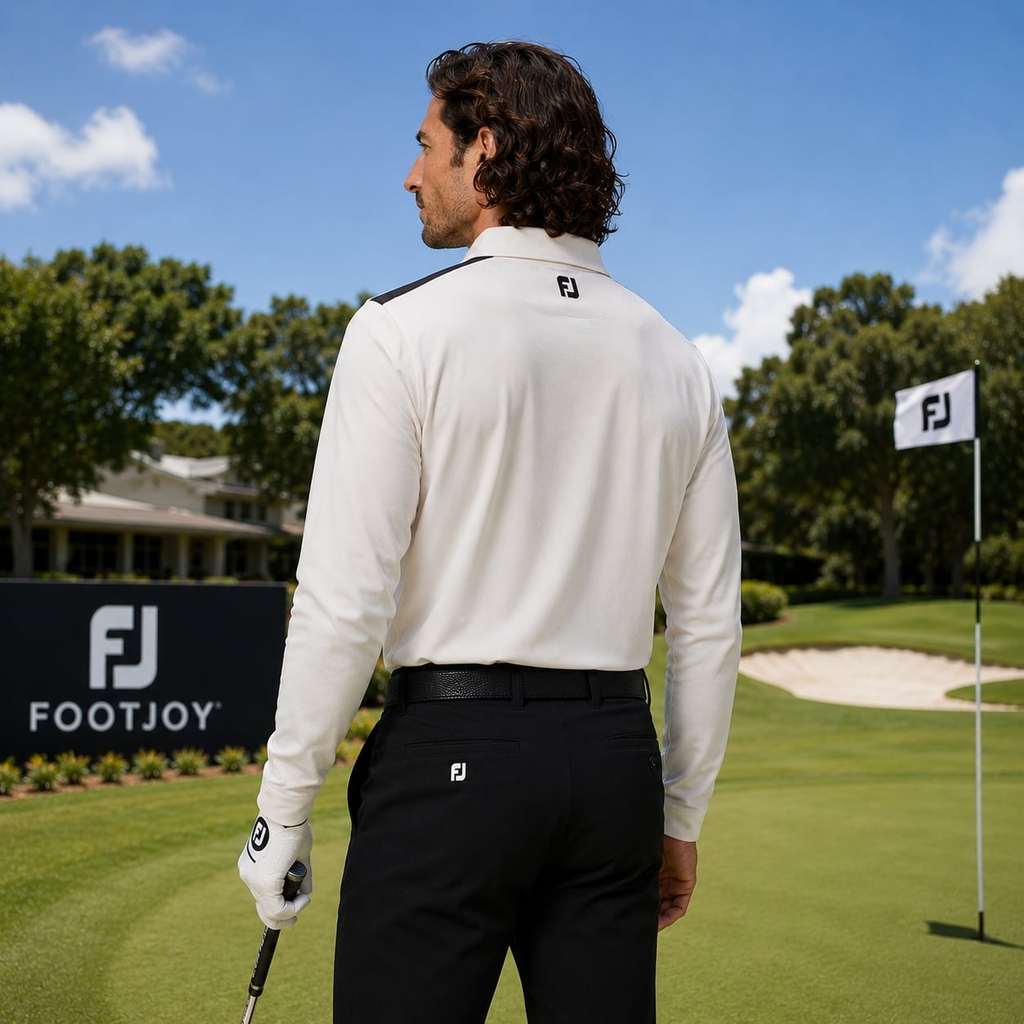 Áo Dài Tay FOOTJOY Chính Hãng - Golf wear high-stretch long-sleeve polo shirt - Màu Trắng | JapanSport 38592 FJ-F25-S04