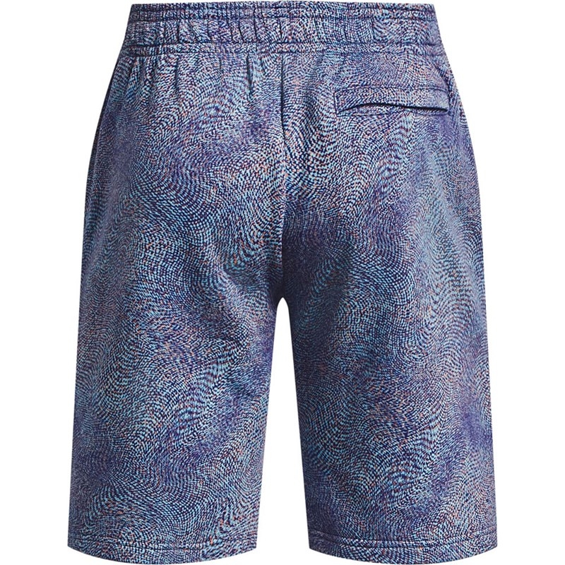 Quần Short Under Armour Chính Hãng - Mens Rival Fleece Printed Shorts - Màu Xanh | JapanSport 1376976-468