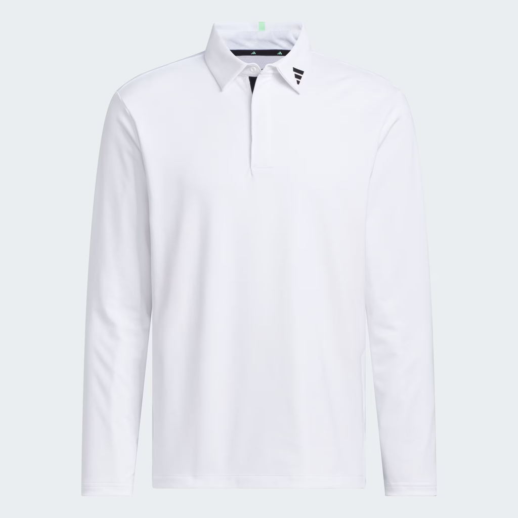 Áo Dài Tay Adidas Nam Chính Hãng - Jacquard Polo Long Sleeve - Màu Trắng | JapanSport JM9538