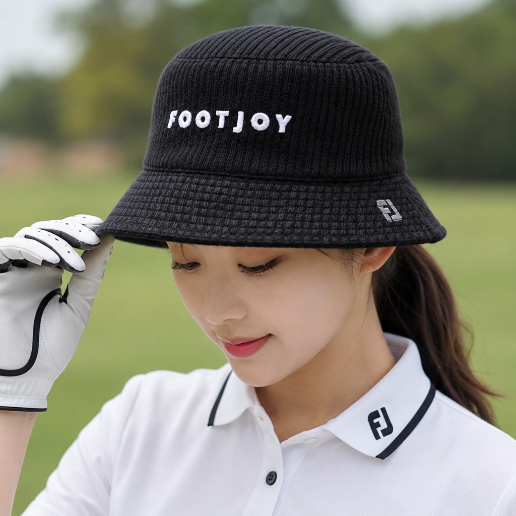 Mũ Foot Joy Nữ Chính Hãng - Women's Knit Bucket Hat - Màu Đen | JapanSport FH24WWKB-O