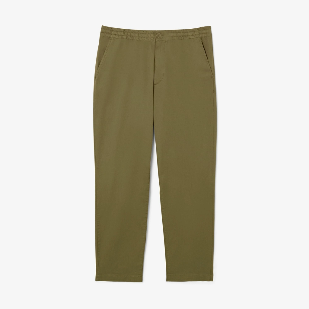 Quần dài Lacoste Chính hãng - Regular Fit Cotton Chino Pants - Màu Olive | JapanSport XH0062-51-E9F