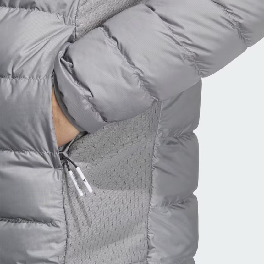 Áo Khoác Adidas Chính Hãng - WIND. RDY Full-Zip Down Jacket - Màu Xám | JapanSport IM6477