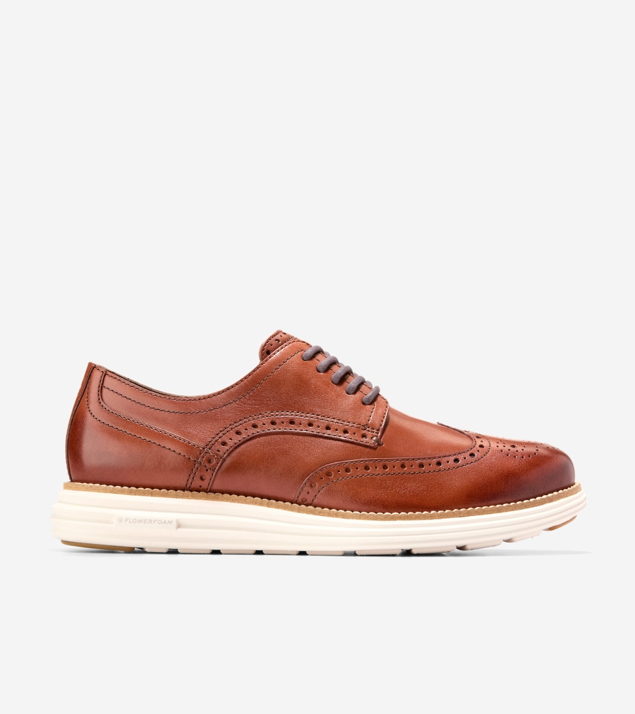 Giày Cole Haan Nam Chính Hãng - ØriginalGrand Remastered Wingtip Oxfords - Màu Nâu | JapanSport C39600