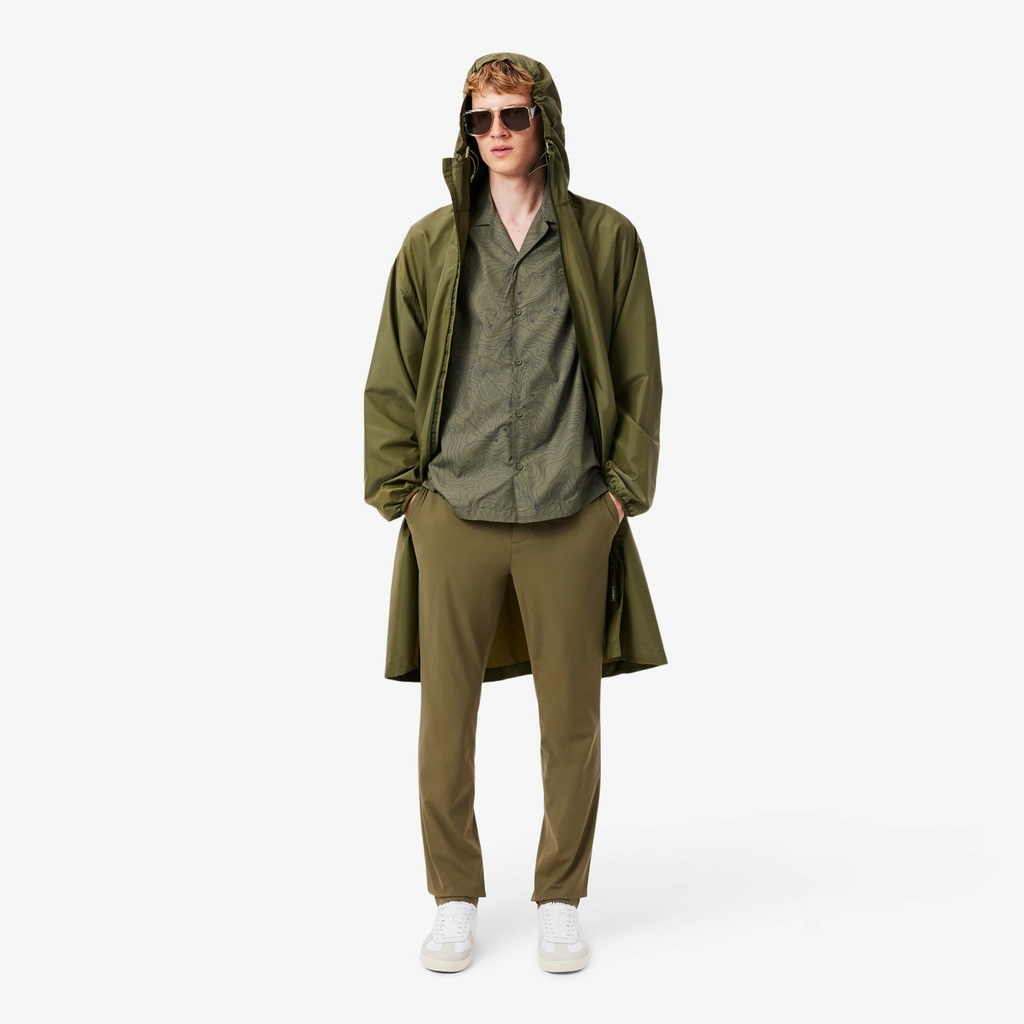 Quần Golf Lacoste Chính hãng - Men's Slim Fit Commuter Pants - Màu Olive | JapanSport HH1916-51-E9F