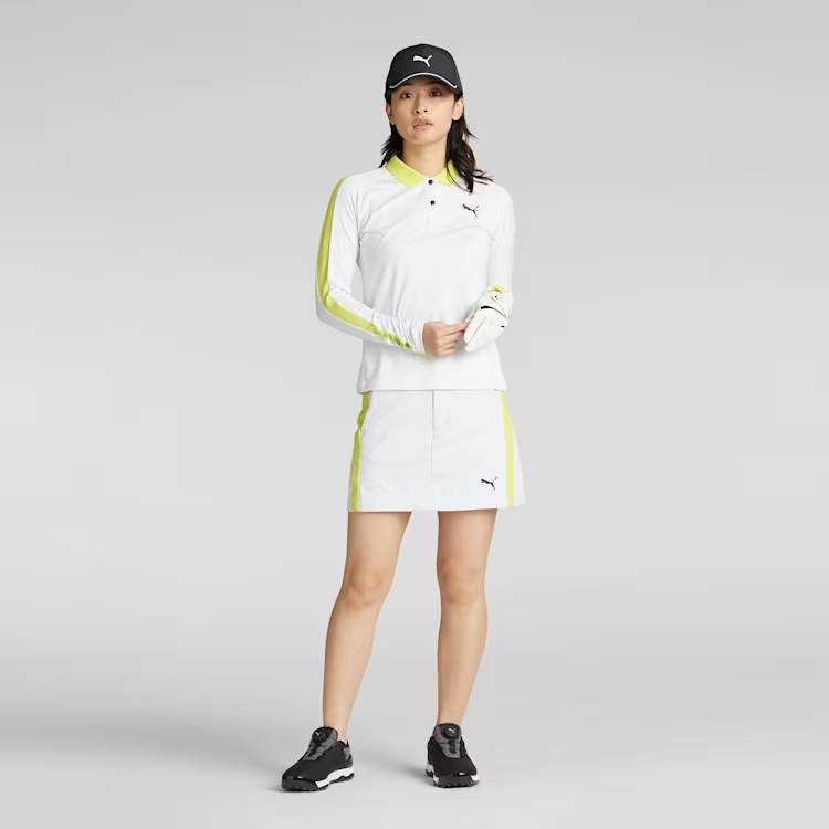 Áo Polo Puma Nữ Chính Hãng - Women's Golf Stretch Performance Long-Sleeve Polo Shirt- Màu Trắng | JapanSport 630584-03