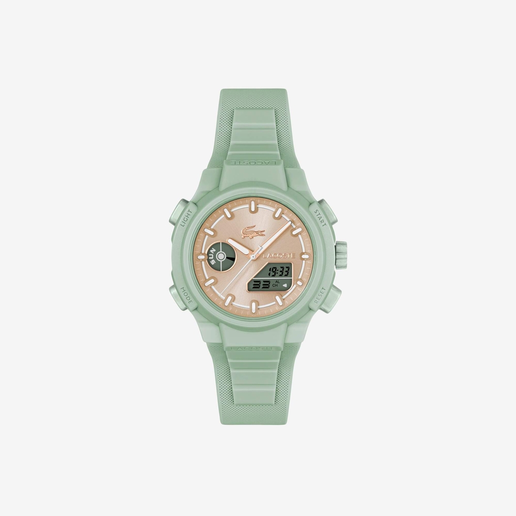 Đồng Hồ Lacoste Nữ Chính Hãng - LC33 Analog and Digital Silicone Watch - Màu Xanh | JapanSport 2001433