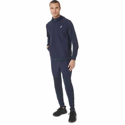 Áo Khoác Asics Chính Hãng - Hybrid Polyester Hooded Sweatshirt - Màu Xanh | JapanSport 2031E328-402