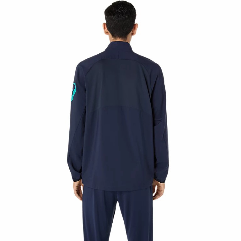 Áo Khoác Asics Chính Hãng - Cool Summer Knitted Jacket - Màu Xanh  | JapanSport 2031E989-400