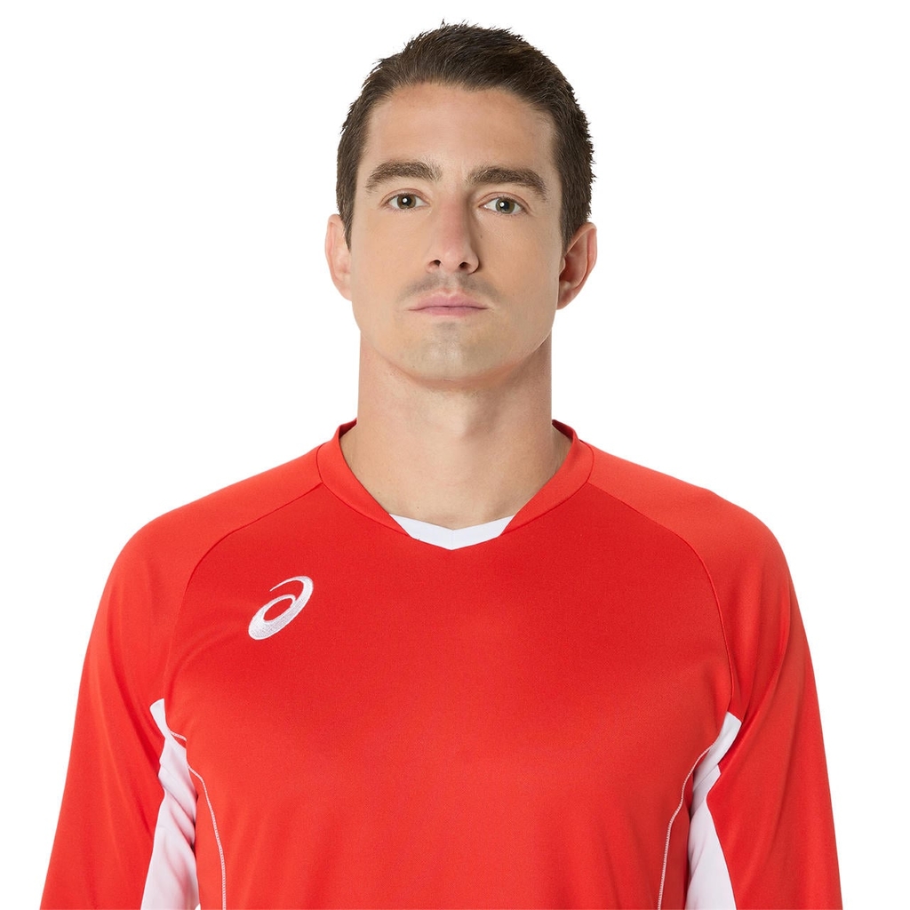 Áo Khoác Asics Chính Hãng - Asics long-sleeved indoor volleyball jersey - Màu Đỏ | JapanSport 2053A215-600