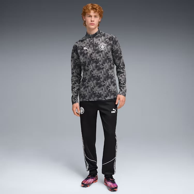 Áo Dài Tay Puma Chính Hãng - Manchester City Men's Quarter-Zip Pullover - Màu Đen | JapanSport 782170-11