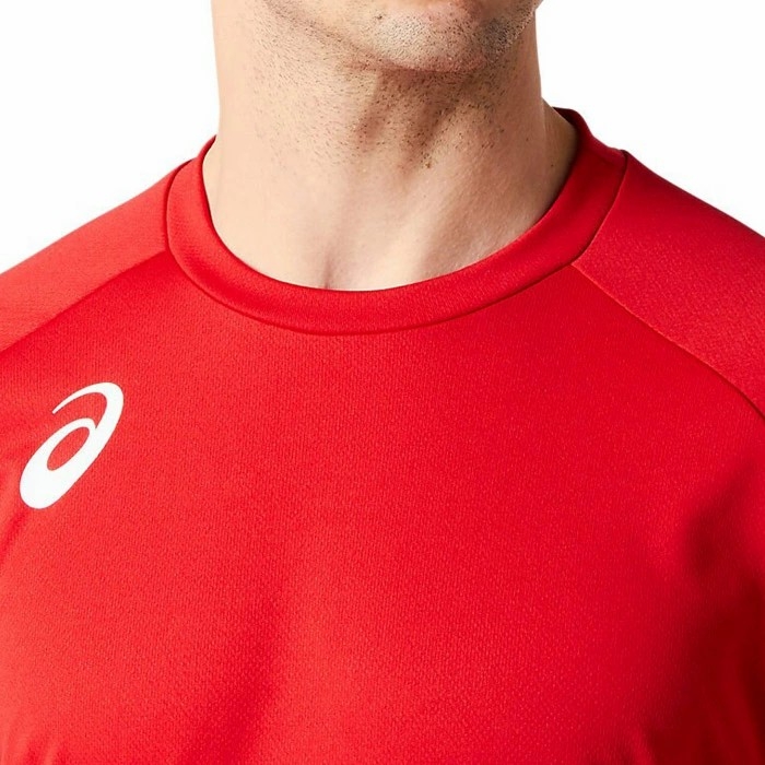 Áo Khoác Asics Chính Hãng - Soccer Team Long Sleeve Training Shirt - Màu Đỏ | JapanSport 2101A054-600
