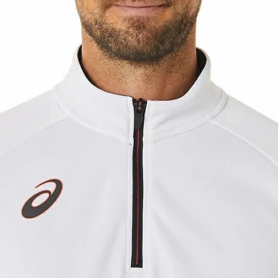 Áo Khoác Asics Chính Hãng - Dry Half-Zip - Màu Trắng | JapanSport 2101A176-100