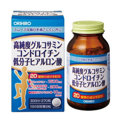 Viên uống bổ xương khớp tổng hợp Glucosamine và Chondroitin Orihiro 270 viên