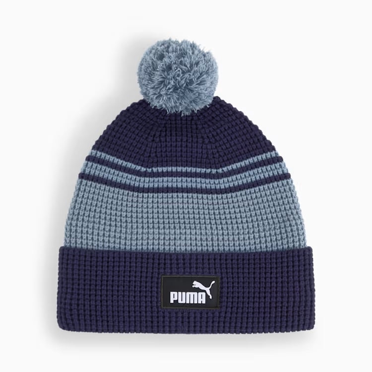 Mũ len Puma Chính Hãng - ESS Mid Crown Pom Unisex - Màu Xanh | JapanSport 026550-01