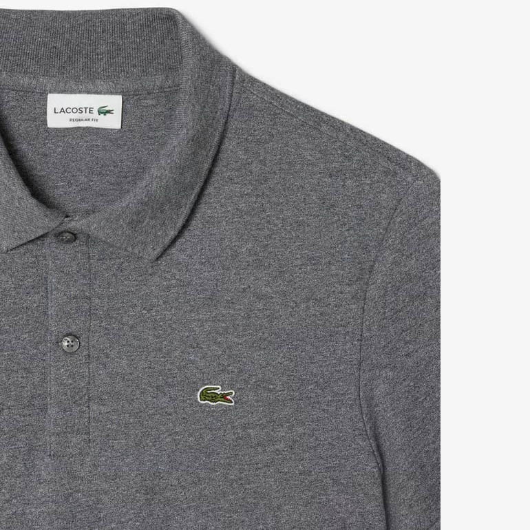 Áo Polo Lacoste Nam Chính hãng - Pima Cotton Polo - Màu Xám | JapanSport DH2050-51-E8G