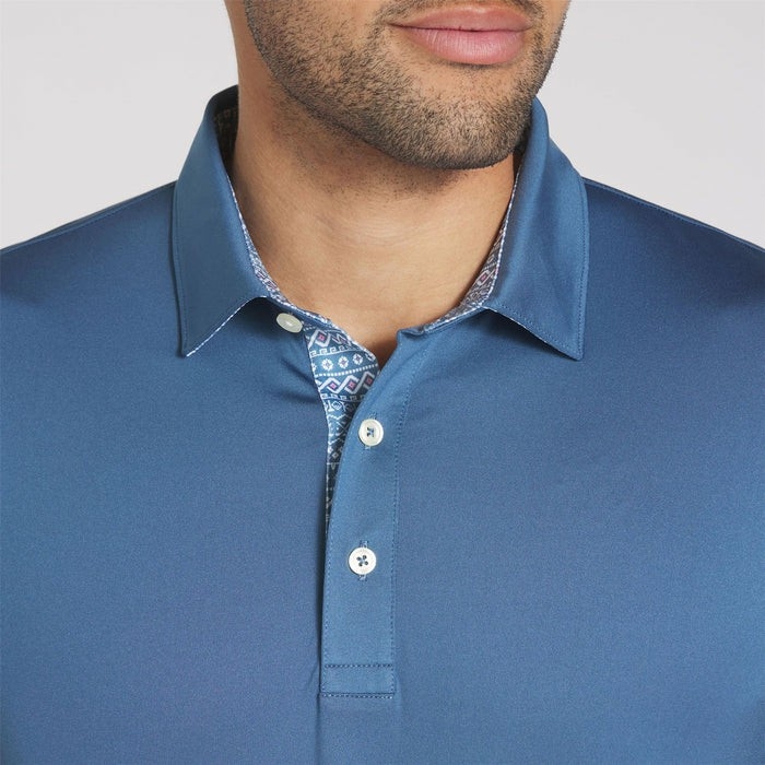 Áo Polo Puma Chính Hãng - Fair Isle Trim Polo Blue Horizon - Màu Xanh | JapanSport 627640-02