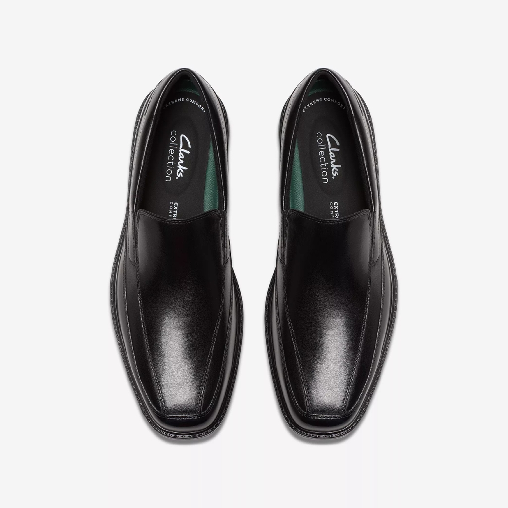 Giày Clark Nam Chính Hãng - Cosgrove Free Black Leather - Đen | JapanSport 261-82158