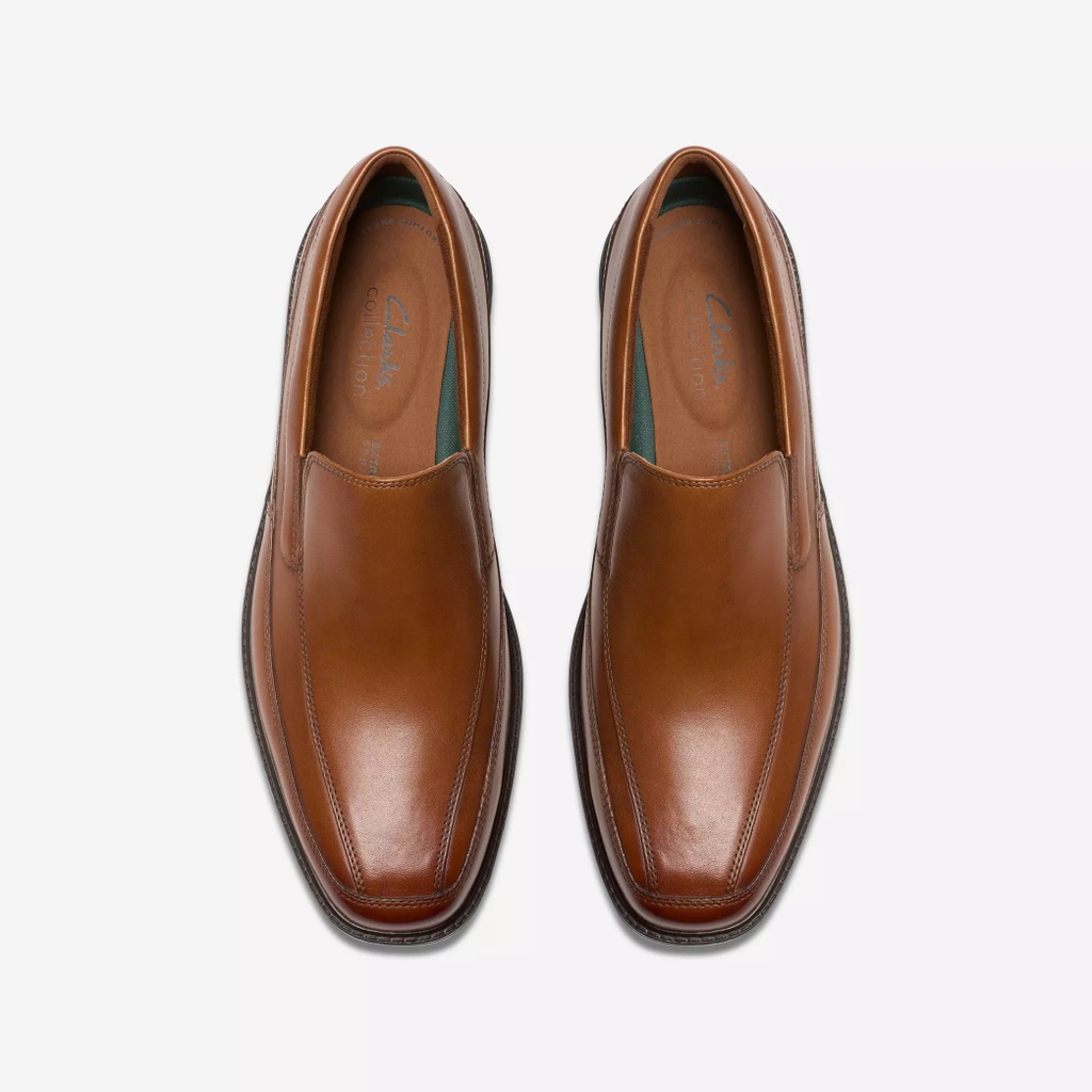 Giày Clark Nam Chính Hãng - Cosgrove Free Dark Tan Leather - Màu Nâu | JapanSport 261-82159