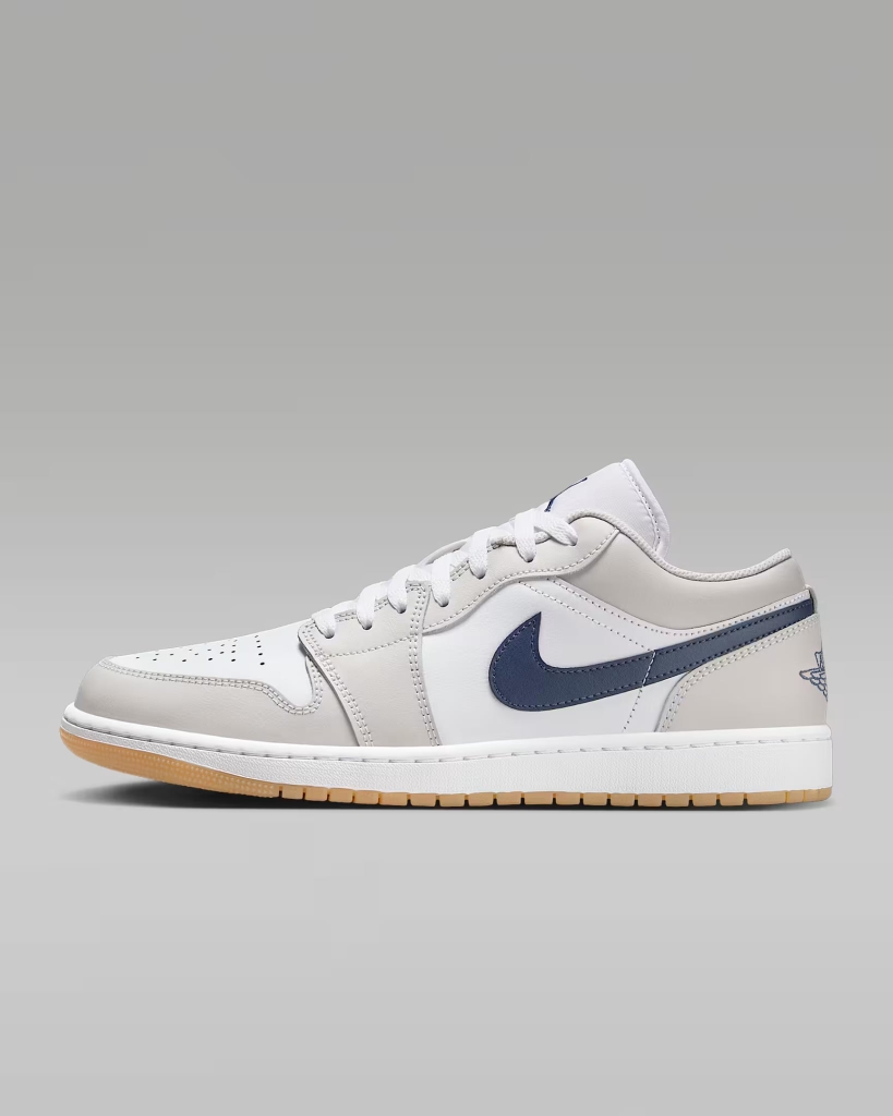 Giày Nike Chính Hãng - Air Jordan 1 Low - Màu Trắng Xám | JapanSport 553558-146
