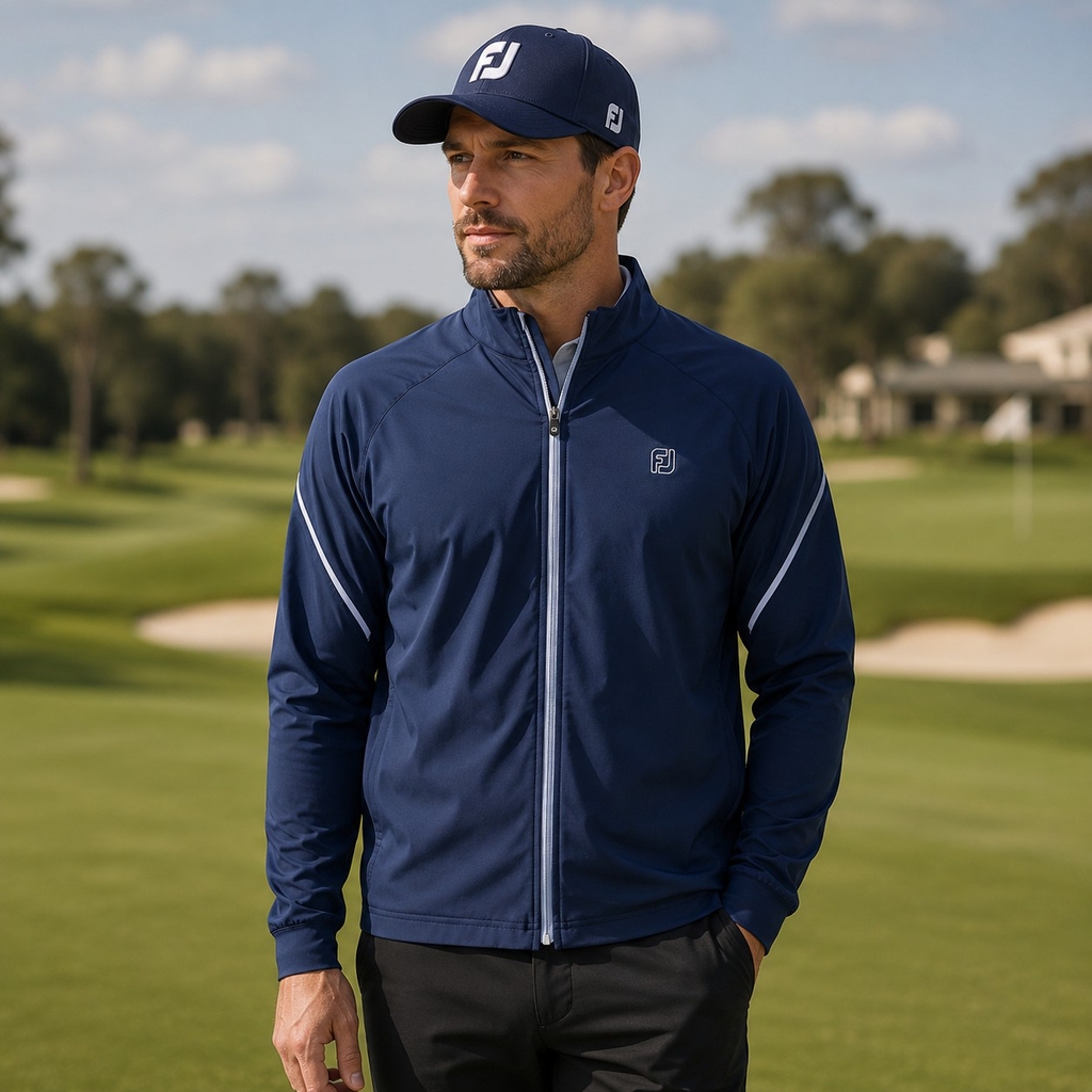 Áo Khoác FOOTJOY Chính Hãng - Long-Sleeve Full-Zip Jacket Lightweight Stretch Water-Repellent - Màu Navy | JapanSport 81819-FJ-S24-M13